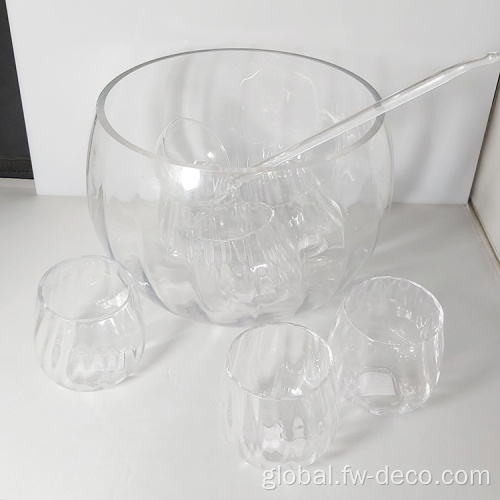 Glass Punch Set clear glass punch bowl glass punch set Factory